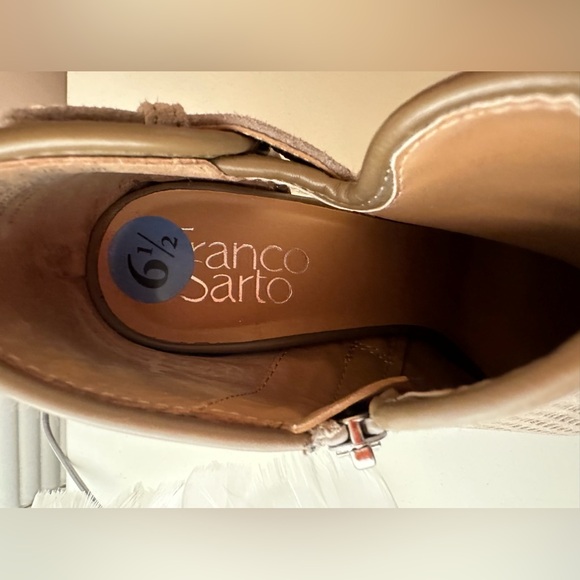 EUC Franco Sarto Bootie Tan Suede 6.5 - Picture 3 of 6